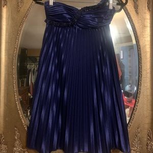 Deep blue purple above knee formal dress